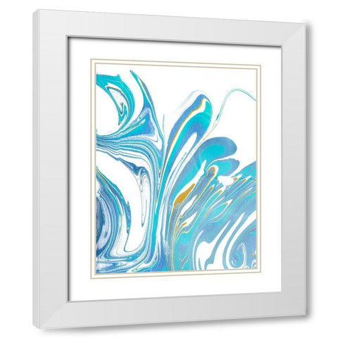 Galaxie I White Modern Wood Framed Art Print with Double Matting by Longley, Alicia