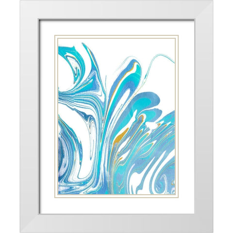 Galaxie I White Modern Wood Framed Art Print with Double Matting by Longley, Alicia