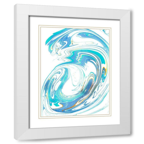Galaxie II White Modern Wood Framed Art Print with Double Matting by Longley, Alicia