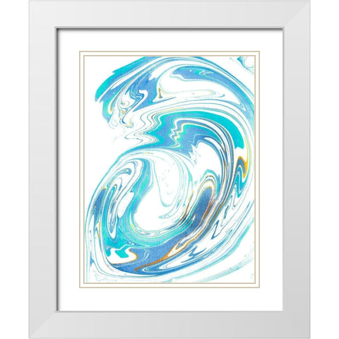 Galaxie II White Modern Wood Framed Art Print with Double Matting by Longley, Alicia