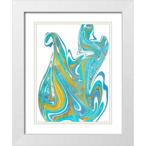 Galaxie IV White Modern Wood Framed Art Print with Double Matting by Longley, Alicia