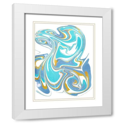 Galaxie VI White Modern Wood Framed Art Print with Double Matting by Longley, Alicia