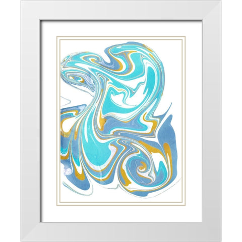 Galaxie VI White Modern Wood Framed Art Print with Double Matting by Longley, Alicia