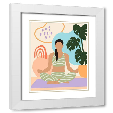 Bright Energy I White Modern Wood Framed Art Print with Double Matting by Warren, Annie