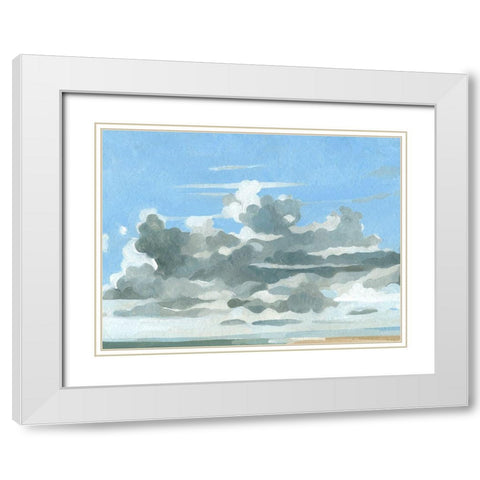 Oceanic Clouds III White Modern Wood Framed Art Print with Double Matting by Caroline, Emma