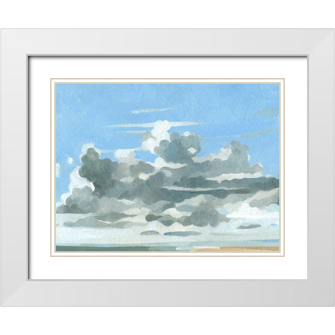 Oceanic Clouds III White Modern Wood Framed Art Print with Double Matting by Caroline, Emma