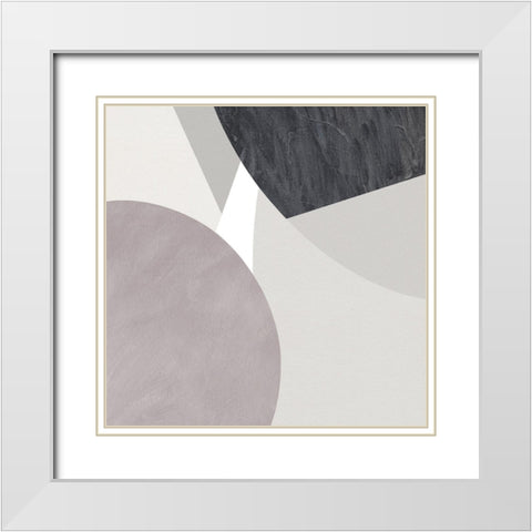 Curves and Straights II White Modern Wood Framed Art Print with Double Matting by Green, Jacob