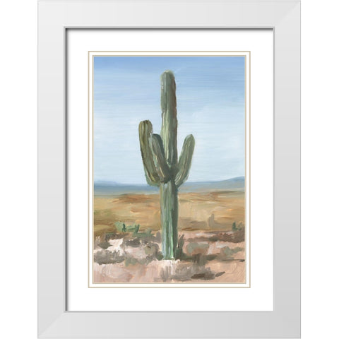 Saguaro Cactus Study I White Modern Wood Framed Art Print with Double Matting by Harper, Ethan