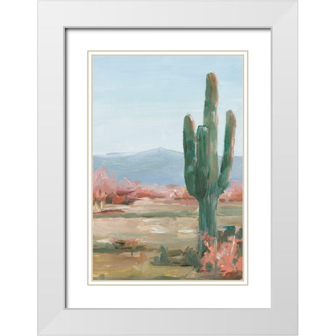 Saguaro Cactus Study II White Modern Wood Framed Art Print with Double Matting by Harper, Ethan
