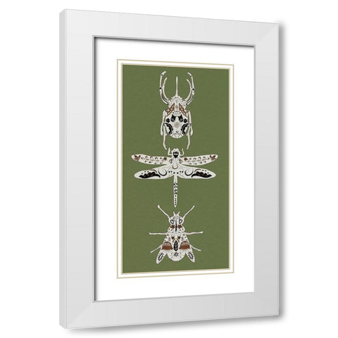 Flying Garden I White Modern Wood Framed Art Print with Double Matting by Wang, Melissa