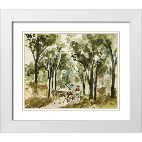 Late Autumn I White Modern Wood Framed Art Print with Double Matting by Wang, Melissa