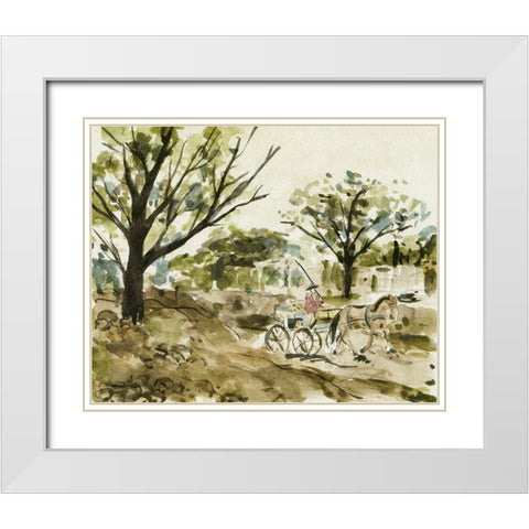 Late Autumn II White Modern Wood Framed Art Print with Double Matting by Wang, Melissa