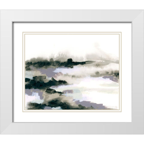 Shadow Inlet I White Modern Wood Framed Art Print with Double Matting by Vess, June Erica