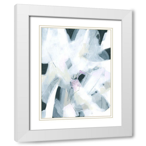 Marble Strike I White Modern Wood Framed Art Print with Double Matting by Vess, June Erica