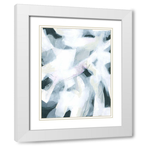 Marble Strike II White Modern Wood Framed Art Print with Double Matting by Vess, June Erica