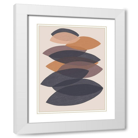 Paper Stack I White Modern Wood Framed Art Print with Double Matting by Vess, June Erica
