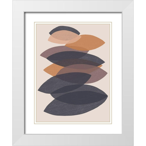 Paper Stack I White Modern Wood Framed Art Print with Double Matting by Vess, June Erica