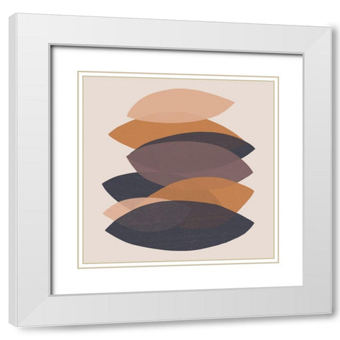 Paper Stack III White Modern Wood Framed Art Print with Double Matting by Vess, June Erica