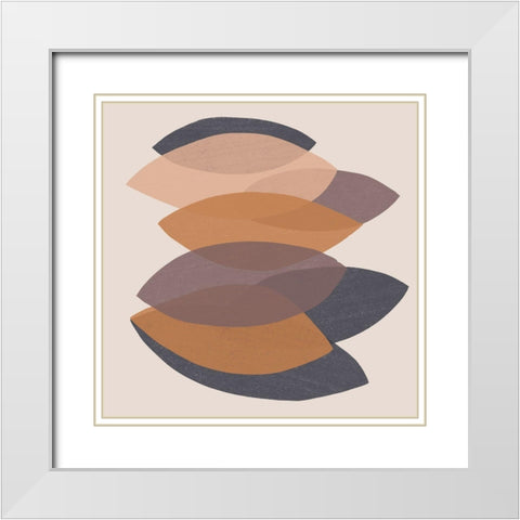 Paper Stack IV White Modern Wood Framed Art Print with Double Matting by Vess, June Erica