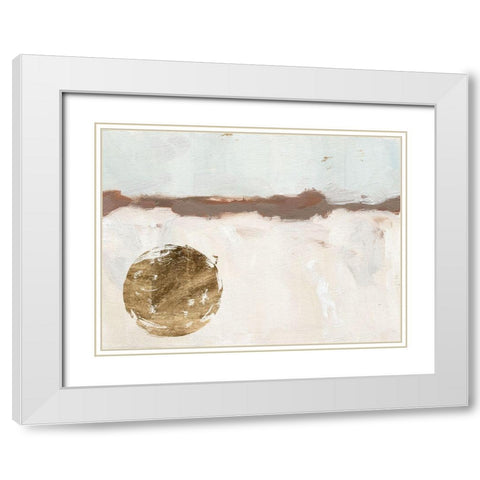Winter Medallion I White Modern Wood Framed Art Print with Double Matting by Green, Jacob