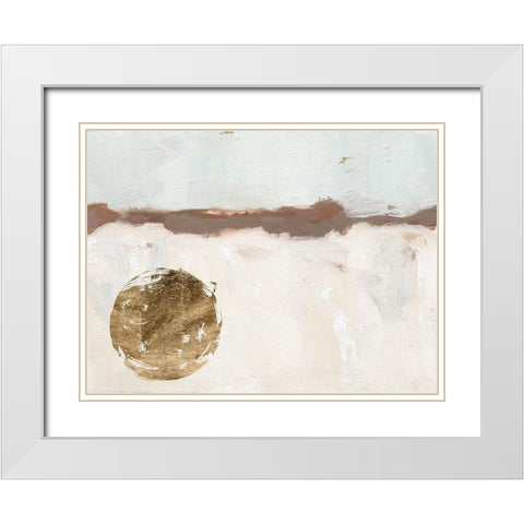 Winter Medallion I White Modern Wood Framed Art Print with Double Matting by Green, Jacob