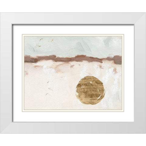 Winter Medallion III White Modern Wood Framed Art Print with Double Matting by Green, Jacob