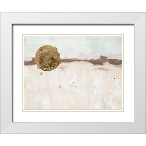 Winter Medallion IV White Modern Wood Framed Art Print with Double Matting by Green, Jacob