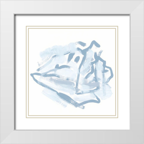 Simple Shell Study IV White Modern Wood Framed Art Print with Double Matting by Vess, June Erica