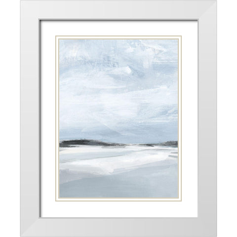 Cirrus Cloud Beach I White Modern Wood Framed Art Print with Double Matting by Warren, Annie