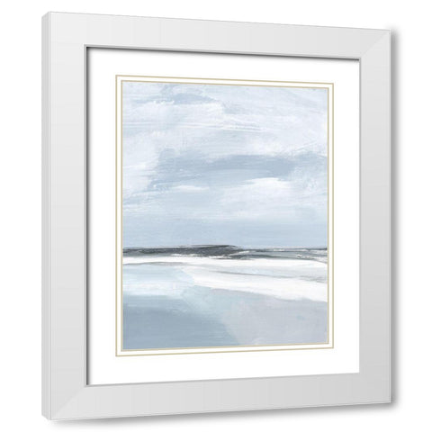 Cirrus Cloud Beach II White Modern Wood Framed Art Print with Double Matting by Warren, Annie