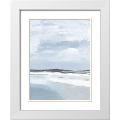 Cirrus Cloud Beach II White Modern Wood Framed Art Print with Double Matting by Warren, Annie