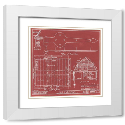 Rockland County Barn II White Modern Wood Framed Art Print with Double Matting by Warren, Annie