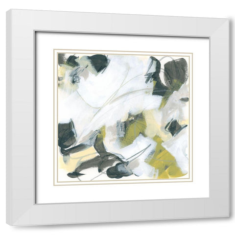 Citron Mix I White Modern Wood Framed Art Print with Double Matting by Vess, June Erica