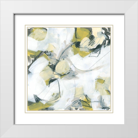 Citron Mix V White Modern Wood Framed Art Print with Double Matting by Vess, June Erica