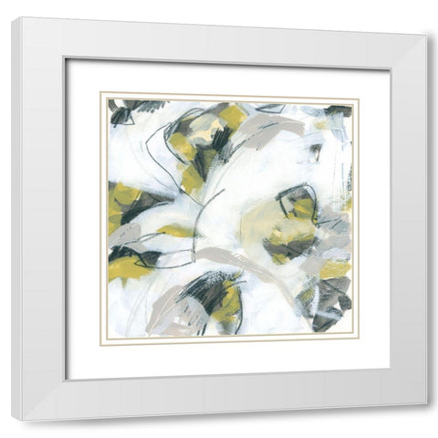 Citron Mix VII White Modern Wood Framed Art Print with Double Matting by Vess, June Erica