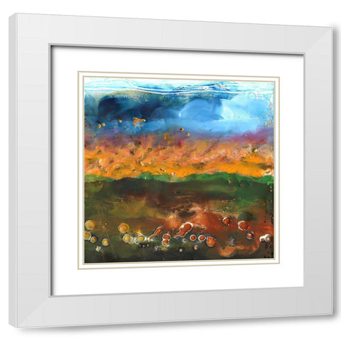 Fable I White Modern Wood Framed Art Print with Double Matting by Longley, Alicia