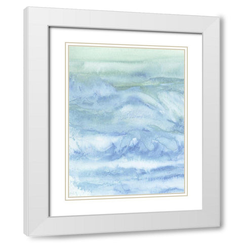 Tidal Waters I White Modern Wood Framed Art Print with Double Matting by Chandler, Sharon
