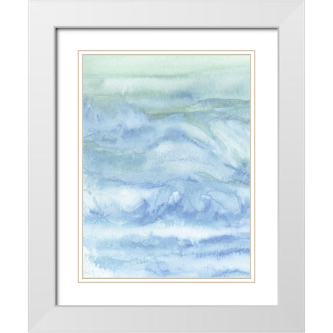 Tidal Waters I White Modern Wood Framed Art Print with Double Matting by Chandler, Sharon