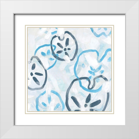 Shell Swirl IV White Modern Wood Framed Art Print with Double Matting by Vess, June Erica