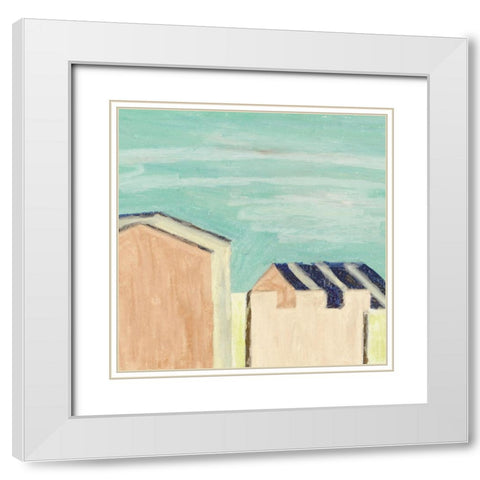 Sunlight and Buildings II White Modern Wood Framed Art Print with Double Matting by Wang, Melissa