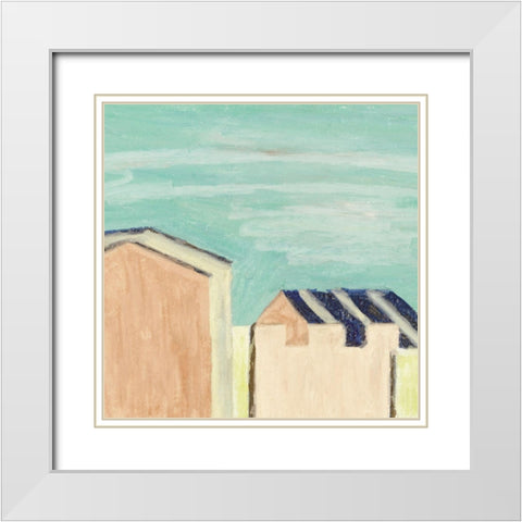 Sunlight and Buildings II White Modern Wood Framed Art Print with Double Matting by Wang, Melissa