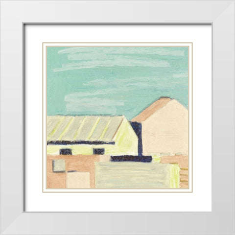 Sunlight and Buildings III White Modern Wood Framed Art Print with Double Matting by Wang, Melissa