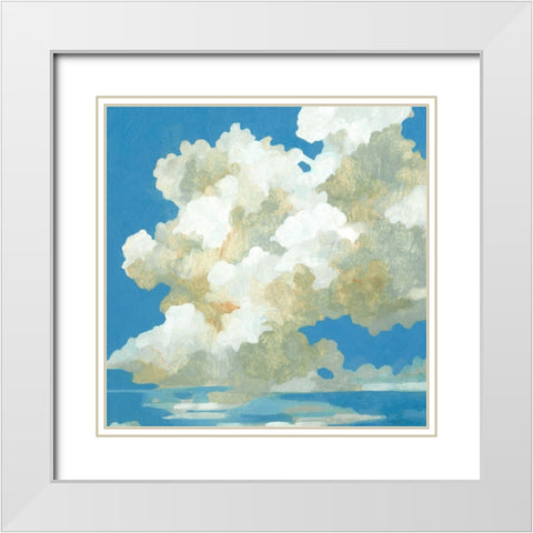 Cumulus Drift I White Modern Wood Framed Art Print with Double Matting by Caroline, Emma