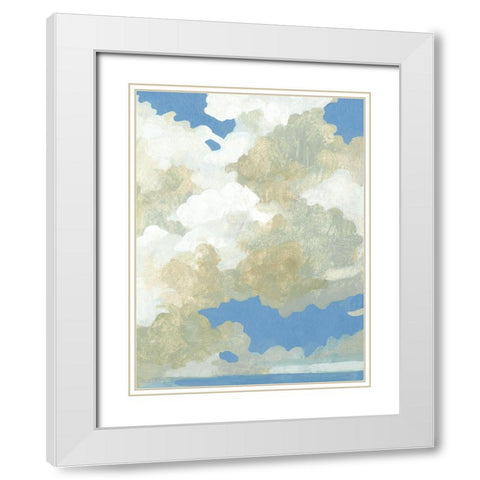 Cumulus Drift III White Modern Wood Framed Art Print with Double Matting by Caroline, Emma