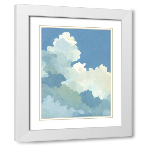 Cumulus Stacks I White Modern Wood Framed Art Print with Double Matting by Caroline, Emma