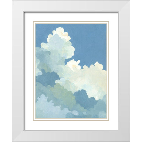 Cumulus Stacks I White Modern Wood Framed Art Print with Double Matting by Caroline, Emma