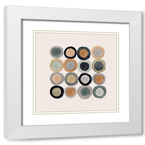 Coin Collection II White Modern Wood Framed Art Print with Double Matting by Barnes, Victoria