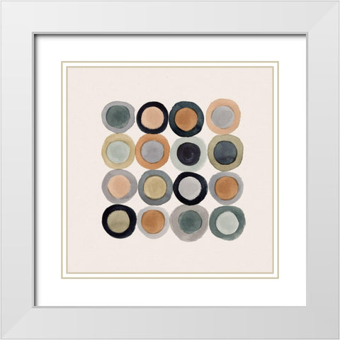 Coin Collection II White Modern Wood Framed Art Print with Double Matting by Barnes, Victoria