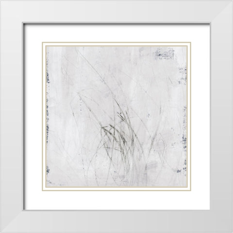 Subtle Scratches I White Modern Wood Framed Art Print with Double Matting by Barnes, Victoria