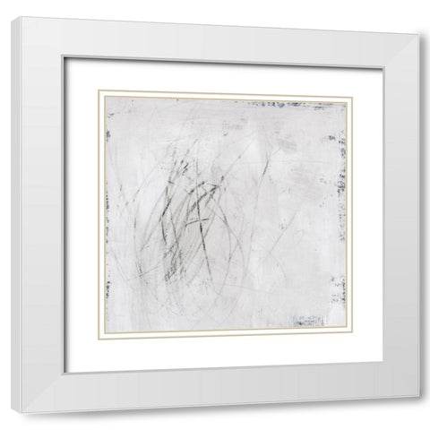 Subtle Scratches II White Modern Wood Framed Art Print with Double Matting by Barnes, Victoria